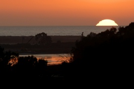 Sunset over Batiquitos Lagoon in Encinitas-13 2-15-07