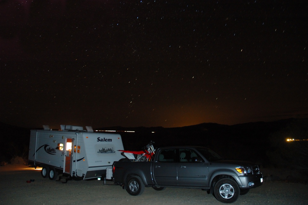 Pickup & trailer at campground at Red Rock State Park-2 7-29-06