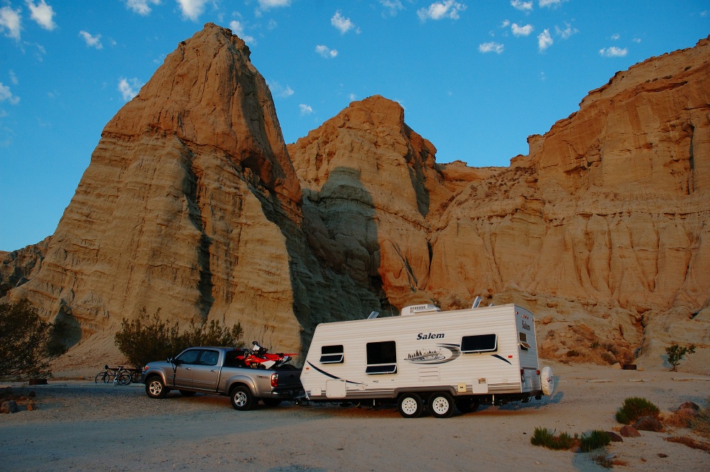 Dawn light on campsite at Red Rock State Park-3 7-30-06