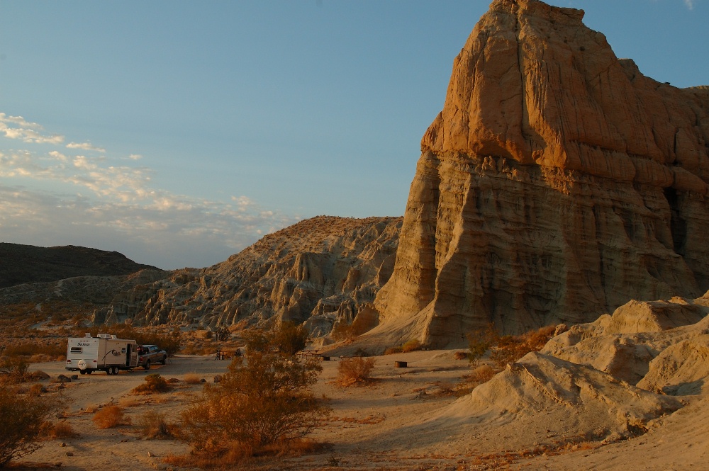 Early morning sunlight on campsite at Red Rock State Park 7-30-06