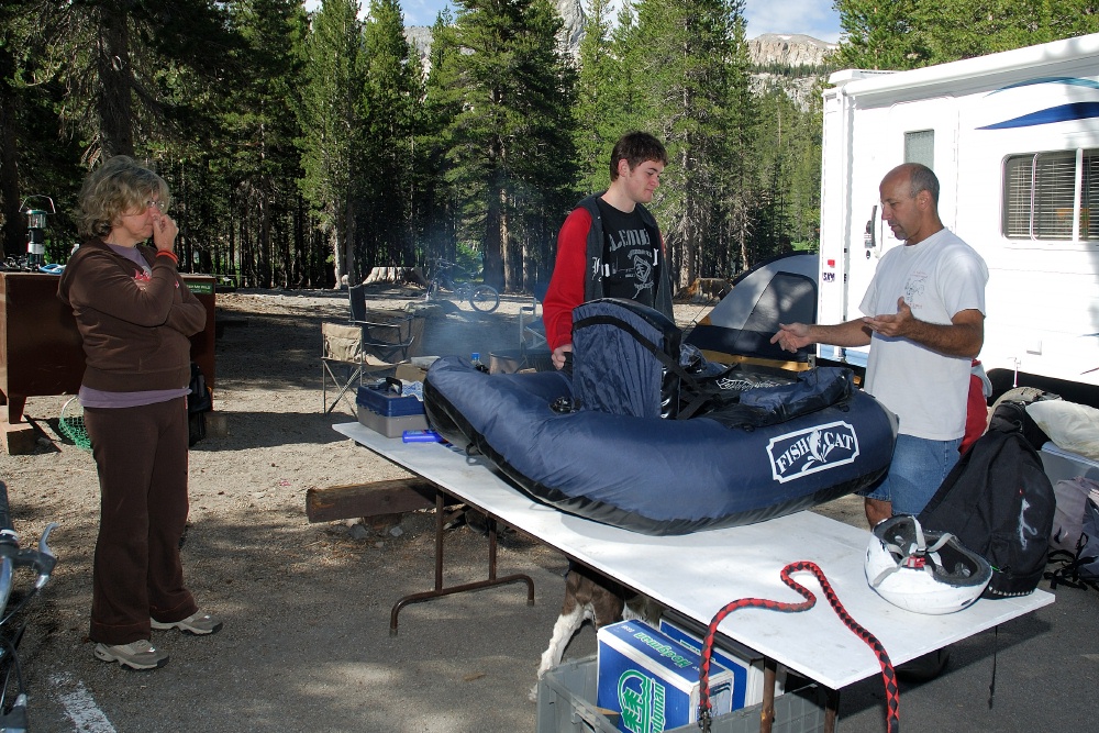 LC BDL Steve at campsite at Lake Mary at Mammoth 7-31-06