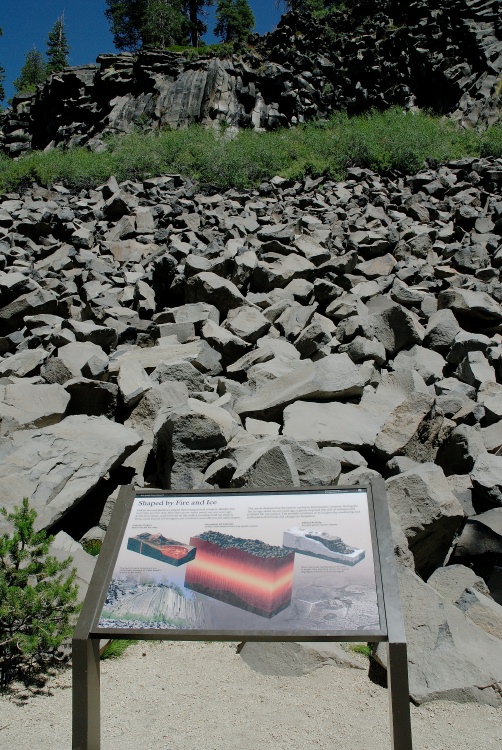 Display sign at Devils Postpile at Mammoth 8-1-06