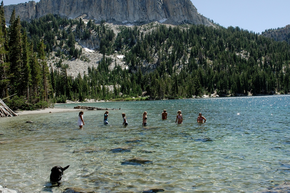 Kady Shannon Brett Haley Kelly in Lake MacLeod at Mammoth-2 8-2-06