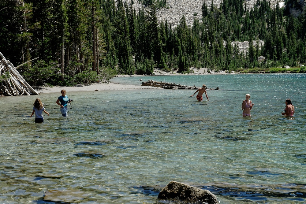 Kady Shannon Brett Haley Kelly in Lake MacLeod at Mammoth-1 8-2-06