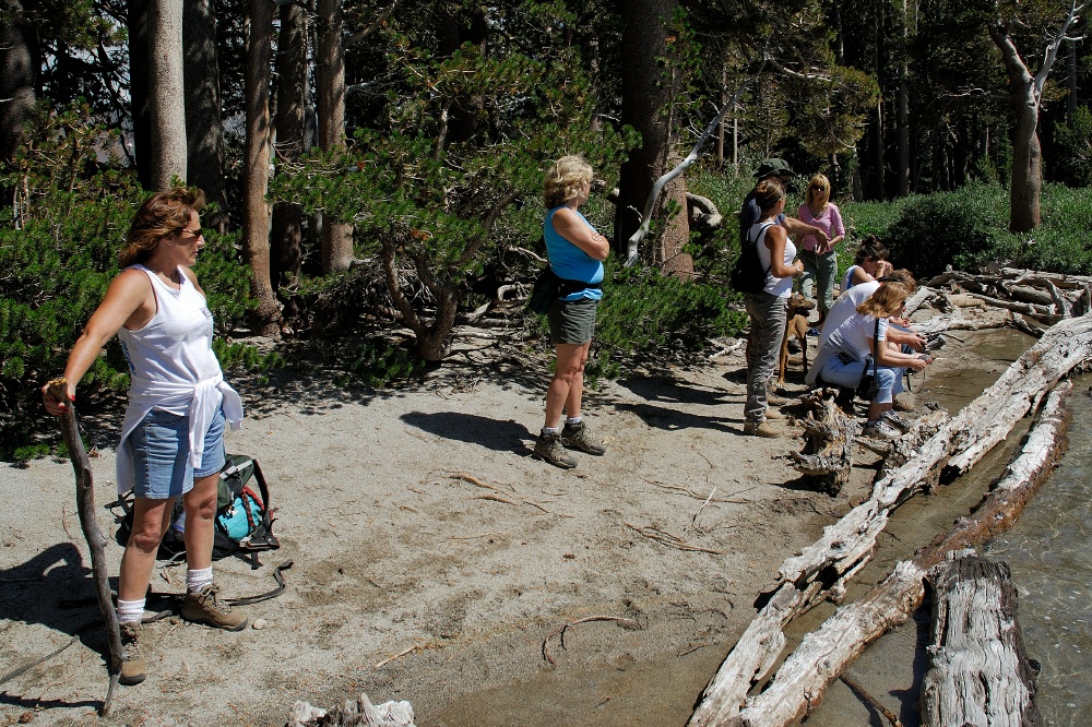 LC & Family on shore of Lake MacLeod at Mammoth-1 8-2-06