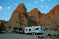 Dawn light on campsite at Red Rock State Park-1 7-30-06