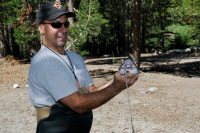 Steve with 6lb trout at Lake Mary at Mammoth-7 8-1-06