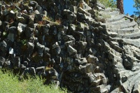 Horizontal rock columns at Devils Postpile at Mammoth 8-1-06