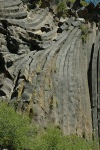 Curved rock columns at Devils Postpile at Mammoth 8-1-06