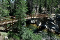 Bridge across gorge near Devils Postpile at Mammoth 8-1-06