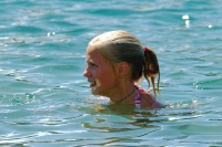 Haley in Lake MacLeod at Mammoth 8-2-06