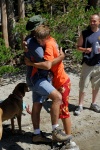 Steve hugging Brett at Macleod Lake at Mammoth-2 8-2-06