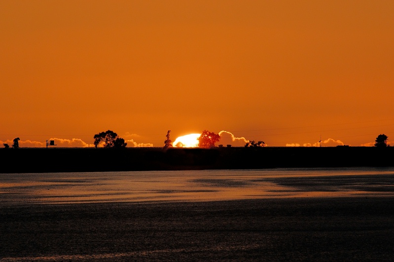 Sunset at Batiquitos Lagoon in La Costa-2 10-5-06